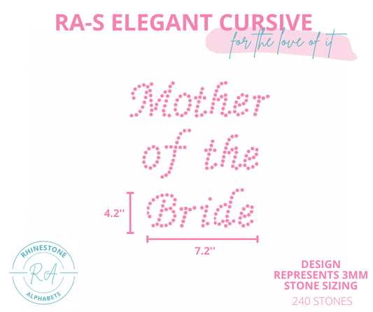 RA-S Elegant Cursive - RhinestoneAlphabets