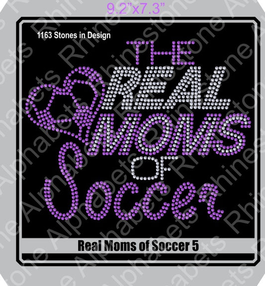 Real Moms of Soccer 5 ,TTF Rhinestone Fonts & Rhinestone Designs