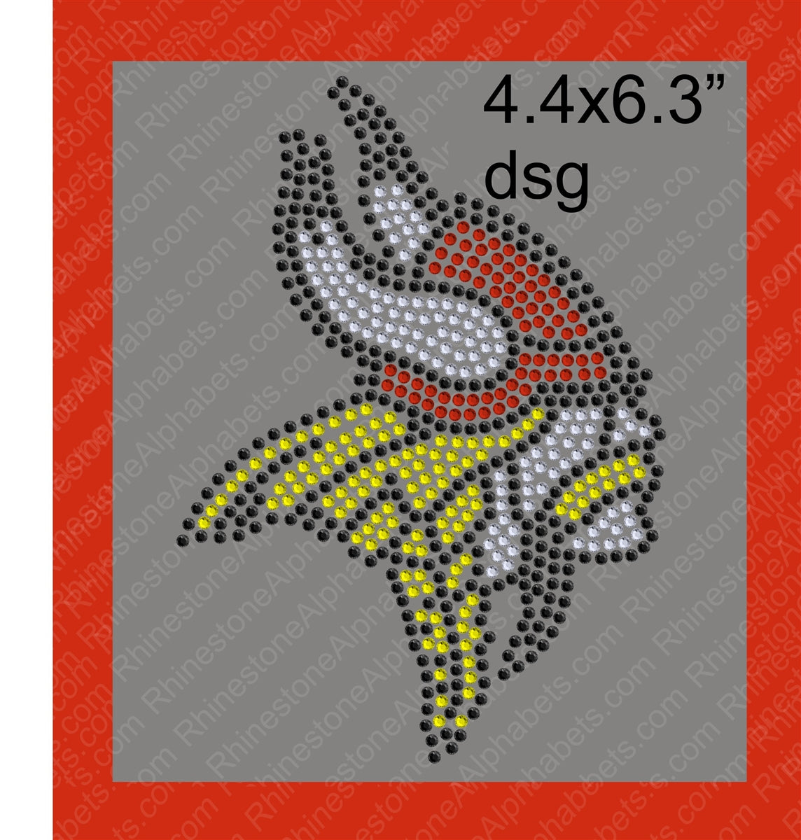 Viking 1 Mascot for .dsg file Rhinestone TTF Alphabets and Rhinestone Designs