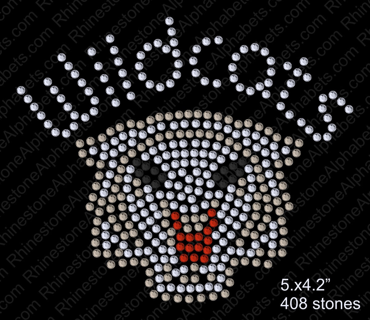 Tiny Wildcats1 Rhinestone TTF Alphabets and Rhinestone Designs