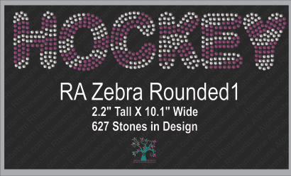 RA ZebraRounded1 ,TTF Rhinestone Fonts & Rhinestone Designs