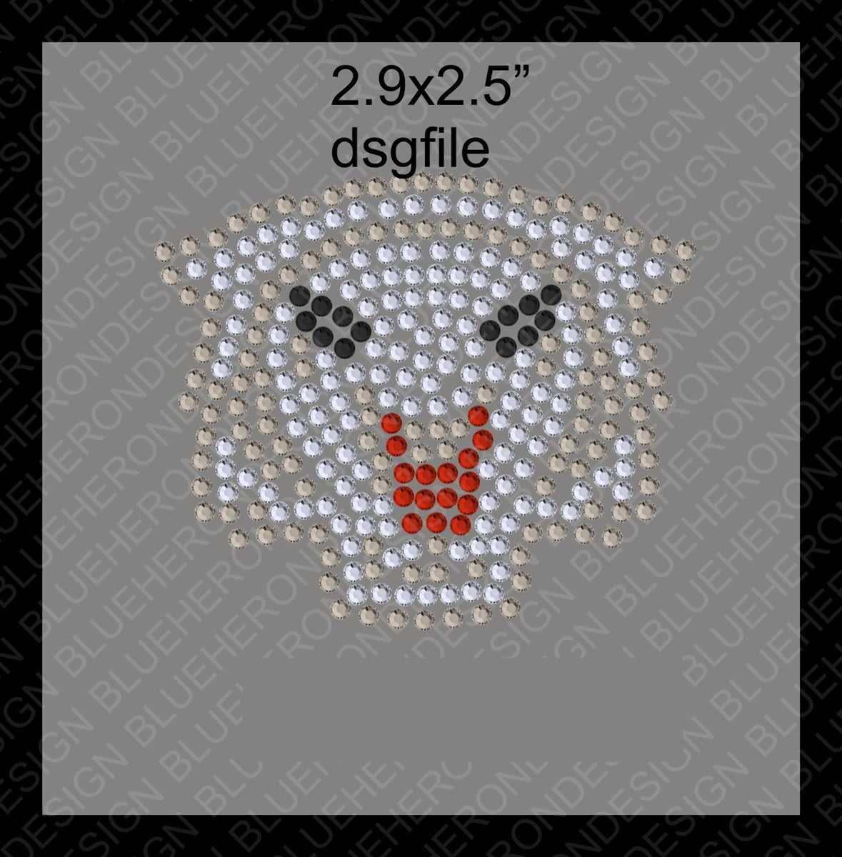 Tiny Wildcats 1 DSG File Rhinestone TTF Alphabets and Rhinestone Designs