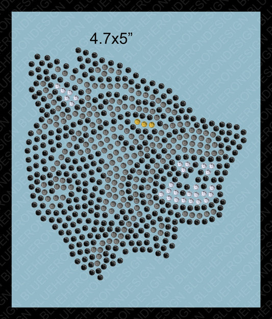 Tiny Wolves Rhinestone TTF Alphabets and Rhinestone Designs