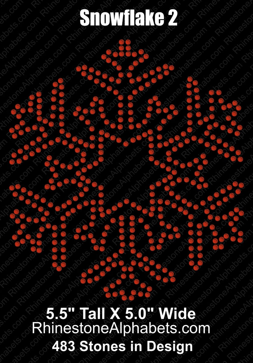 Snowflake 2 ,TTF Rhinestone Fonts & Rhinestone Designs