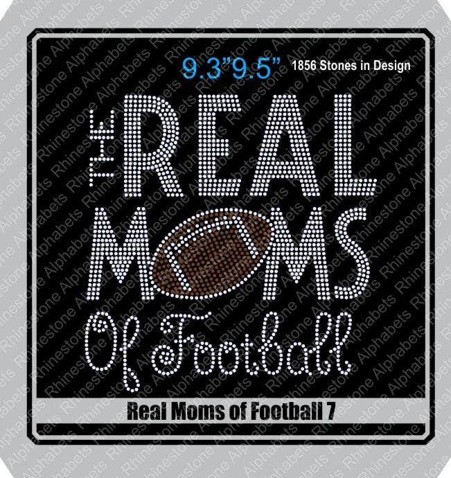 Real Moms of Football Combo Pack ,TTF Rhinestone Fonts & Rhinestone Designs