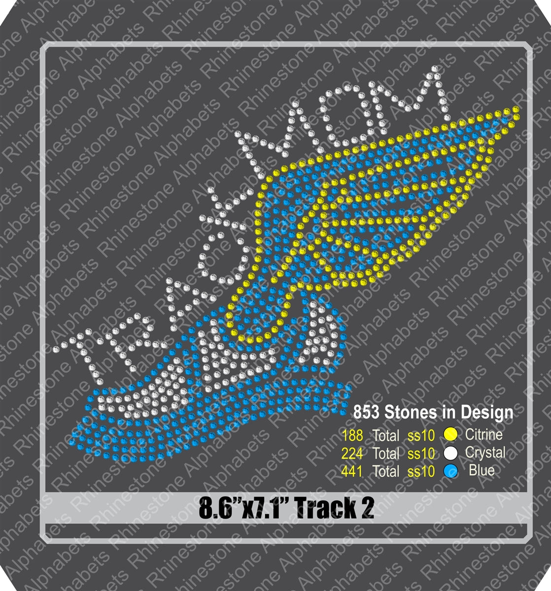 Track 2 Rhinestone TTF Alphabets and Rhinestone Designs