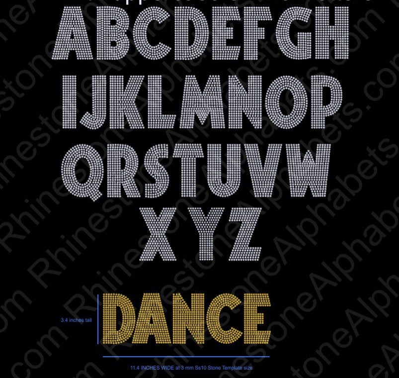 HotFix Round3e ,TTF Rhinestone Fonts & Rhinestone Designs