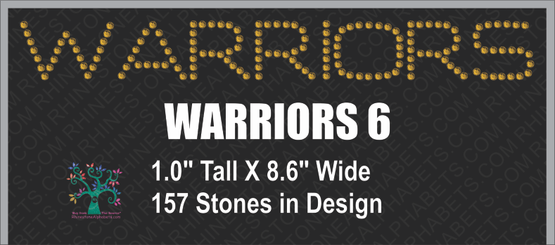 WarriorsWord 6 Rhinestone TTF Alphabets and Rhinestone Designs