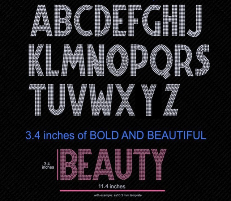 HotFix Round3d ,TTF Rhinestone Fonts & Rhinestone Designs
