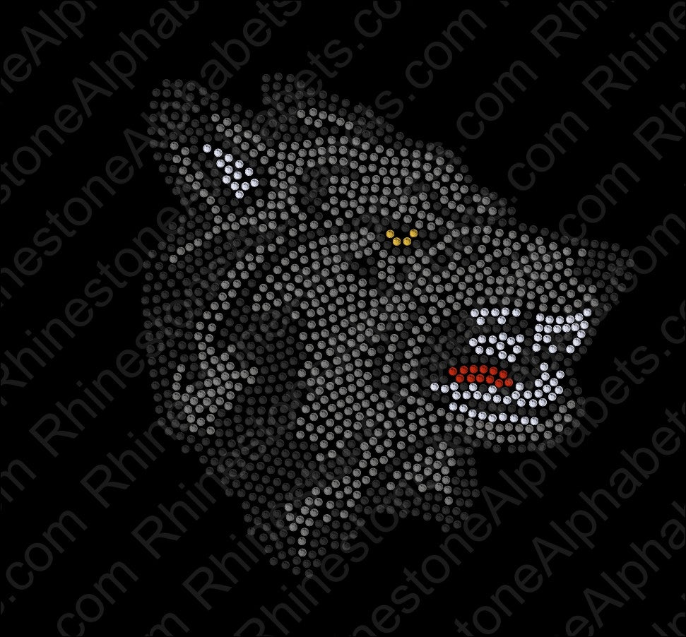 Wolves2 fullsize mascot Rhinestone TTF Alphabets and Rhinestone Designs