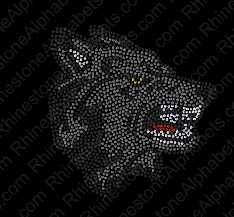 Wolves2 fullsize mascot Rhinestone TTF  Alphabets and Rhinestone Designs