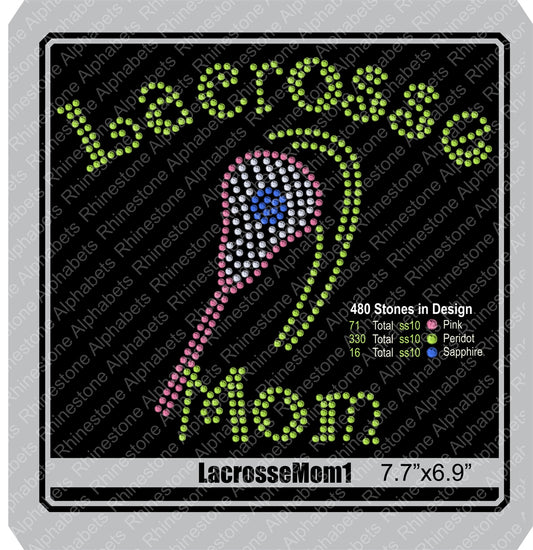 Lacrosse Mom 1 & Lacrosse Girl 1 ,TTF Rhinestone Fonts & Rhinestone Designs