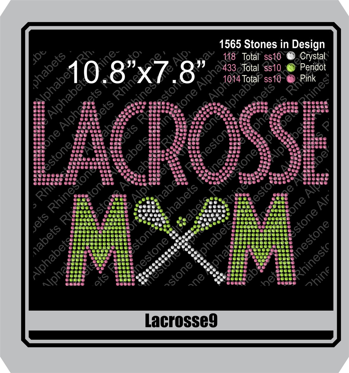 Lacrosse 9 ,TTF Rhinestone Fonts & Rhinestone Designs