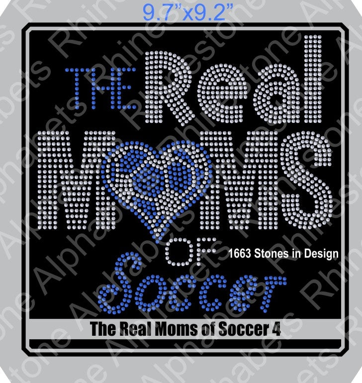 Real Moms of Soccer 4 ,TTF Rhinestone Fonts & Rhinestone Designs