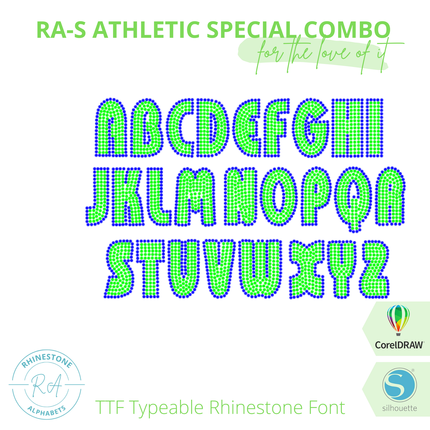 RA-S Athletic Special Combo - RhinestoneAlphabets