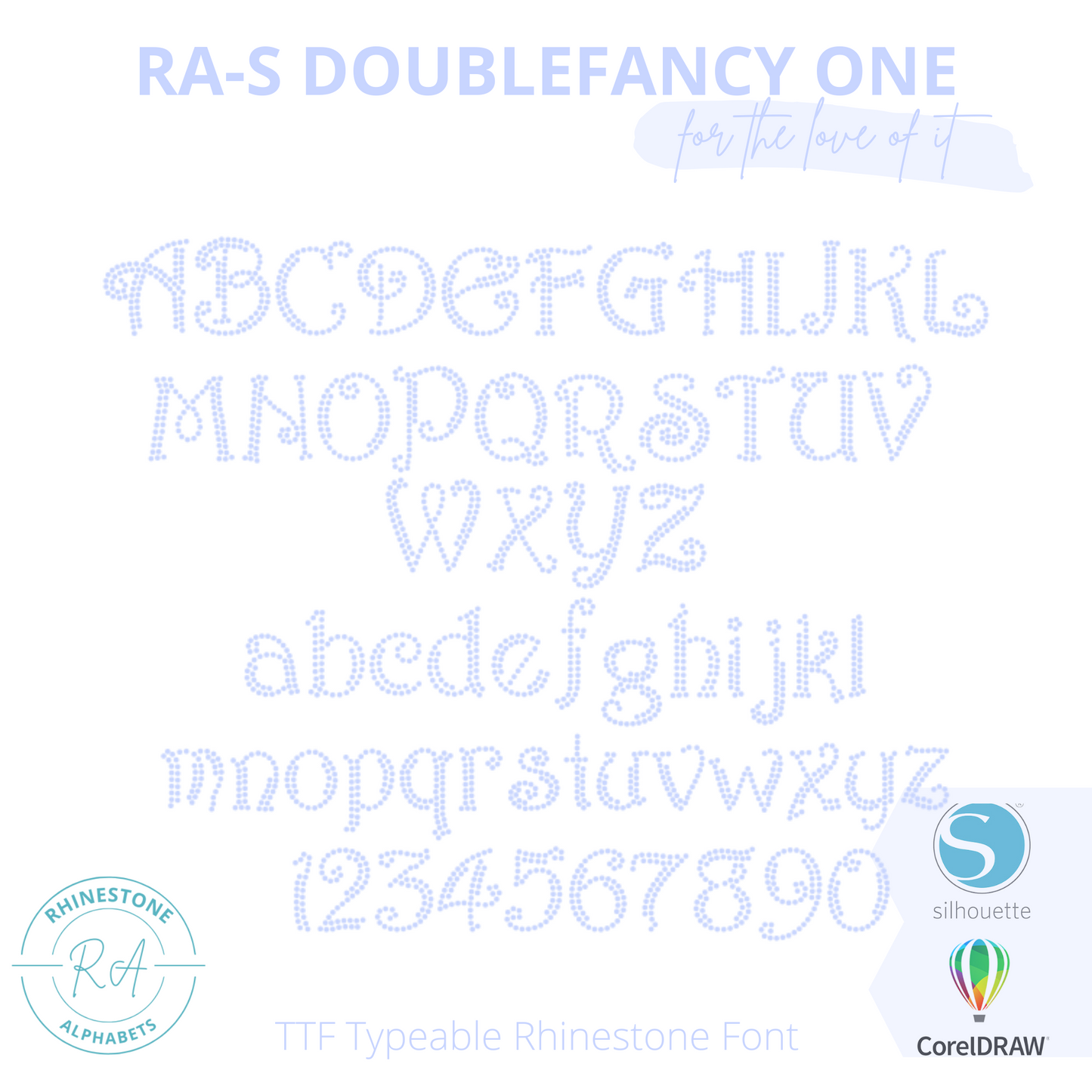 RA-S Double Fancy One - RhinestoneAlphabets