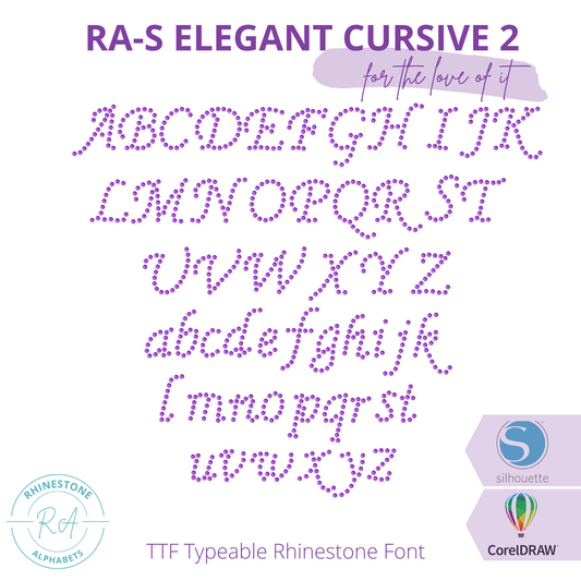 RA-S Elegant Cursive2 - RhinestoneAlphabets