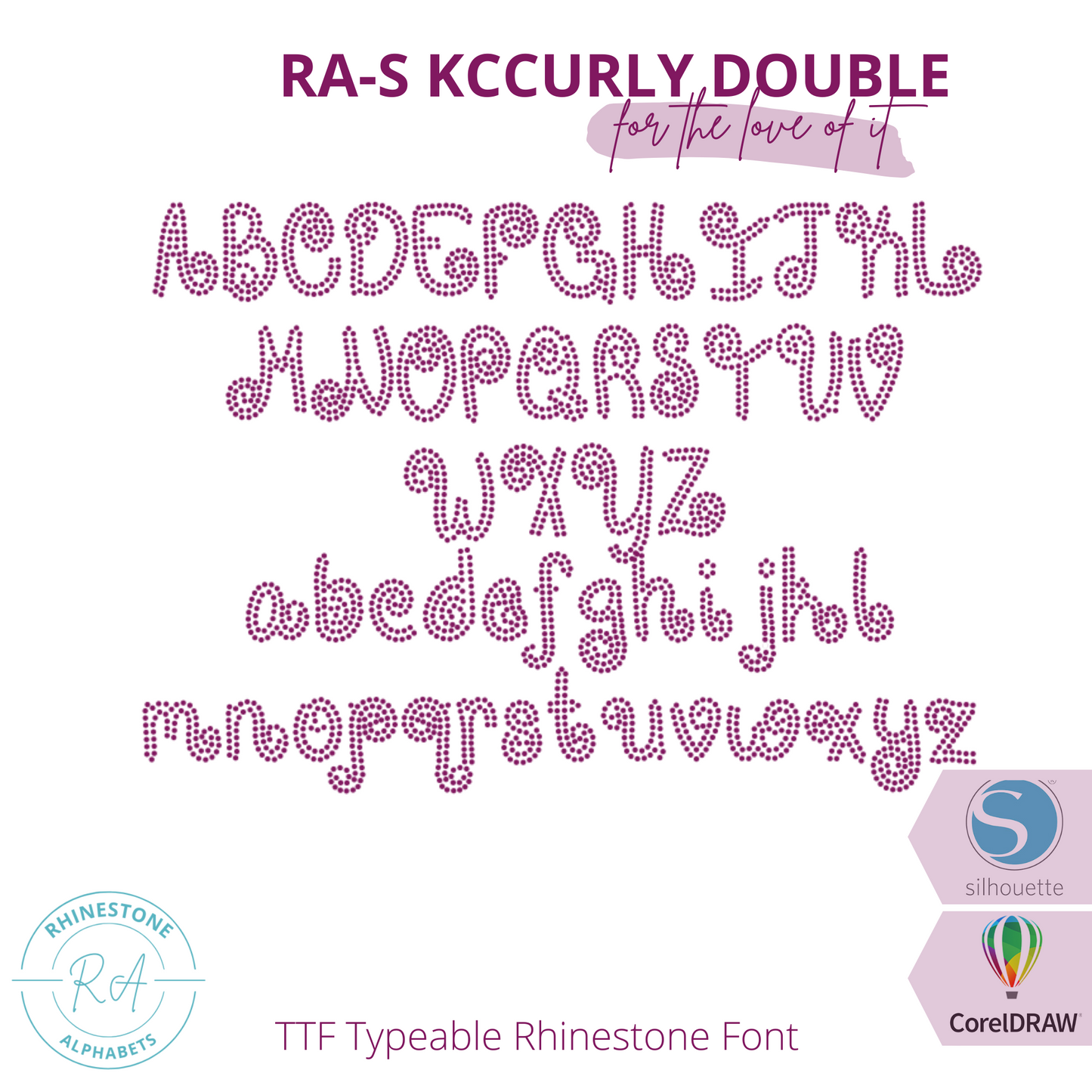 RA-S KCurly Double - RhinestoneAlphabets