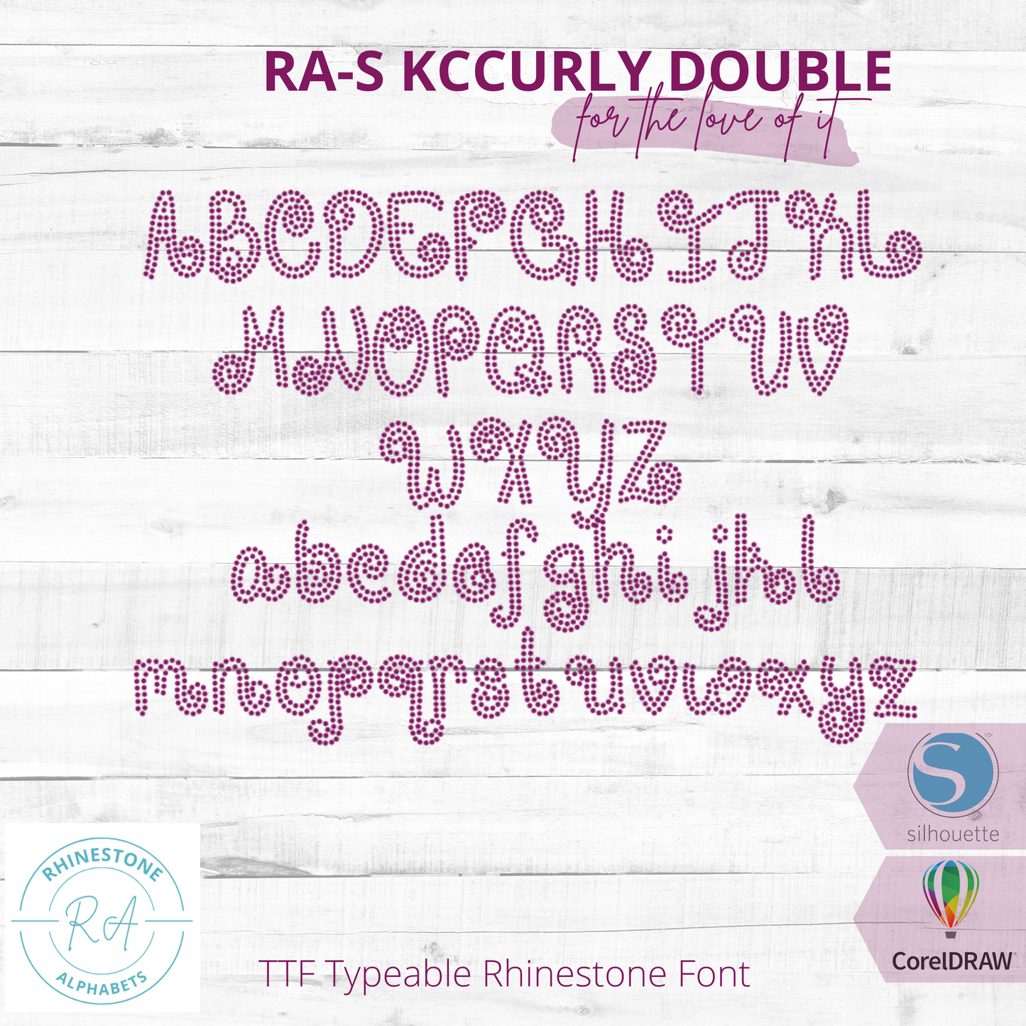 RA-S KCurly Double - RhinestoneAlphabets