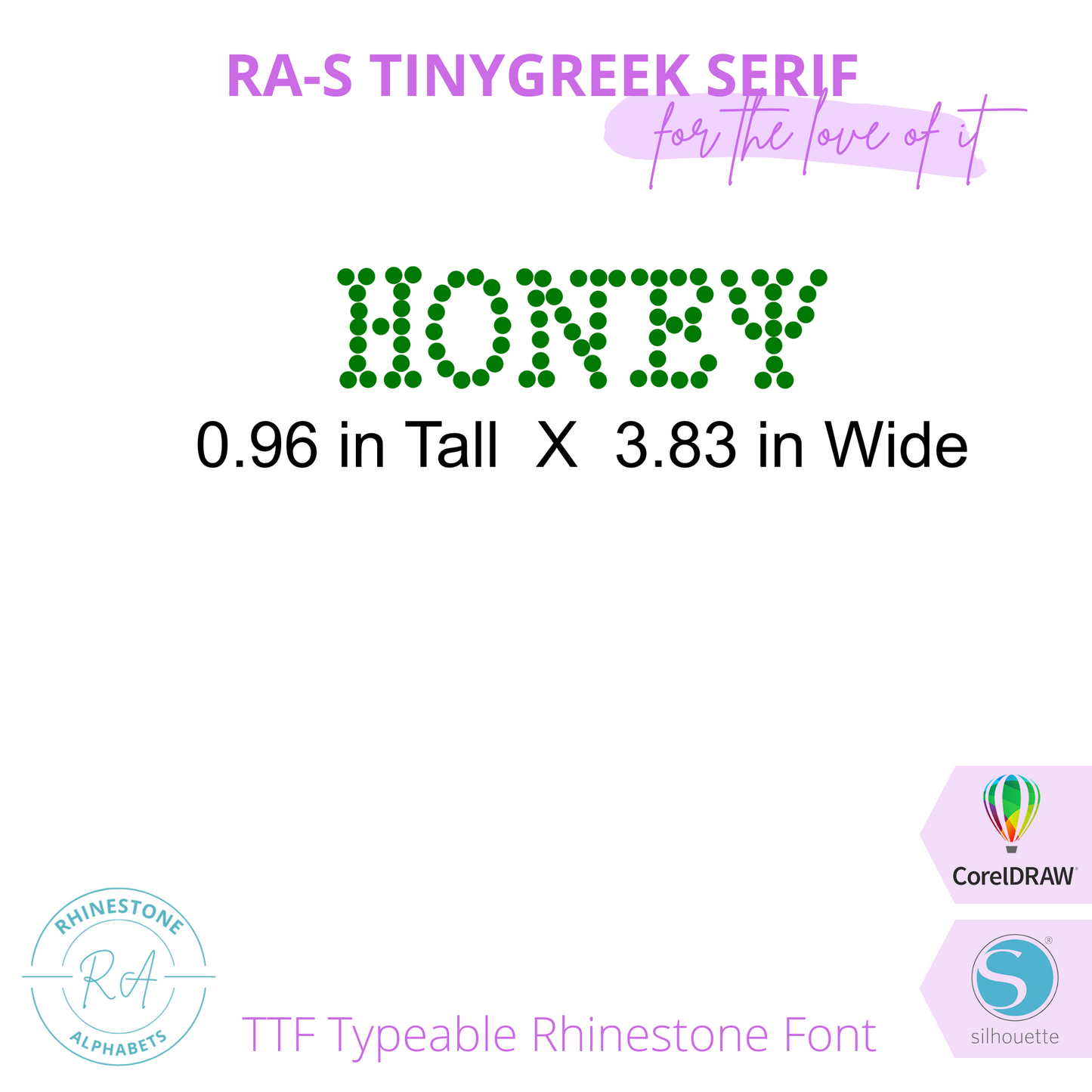 RA-S TIny Greek Serif - RhinestoneAlphabets