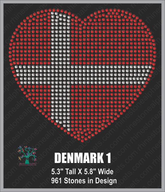 DENMARK 1 ,TTF Rhinestone Fonts & Rhinestone Designs