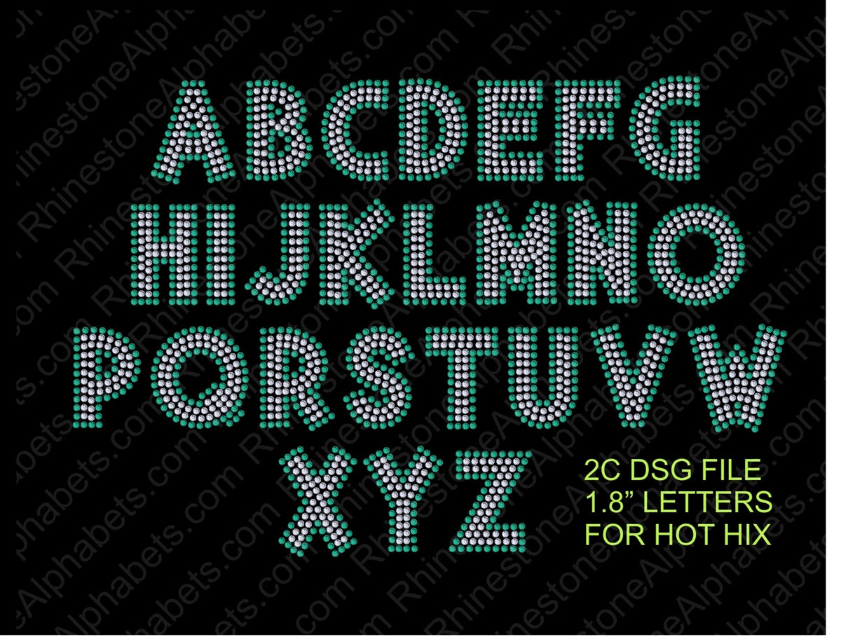 2C dsg file ,TTF Rhinestone Fonts & Rhinestone Designs