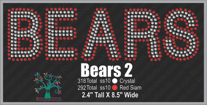 Bears 2 ,TTF Rhinestone Fonts & Rhinestone Designs