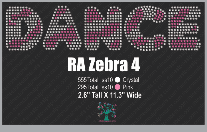 RA ZebraFont4 ,TTF Rhinestone Fonts & Rhinestone Designs