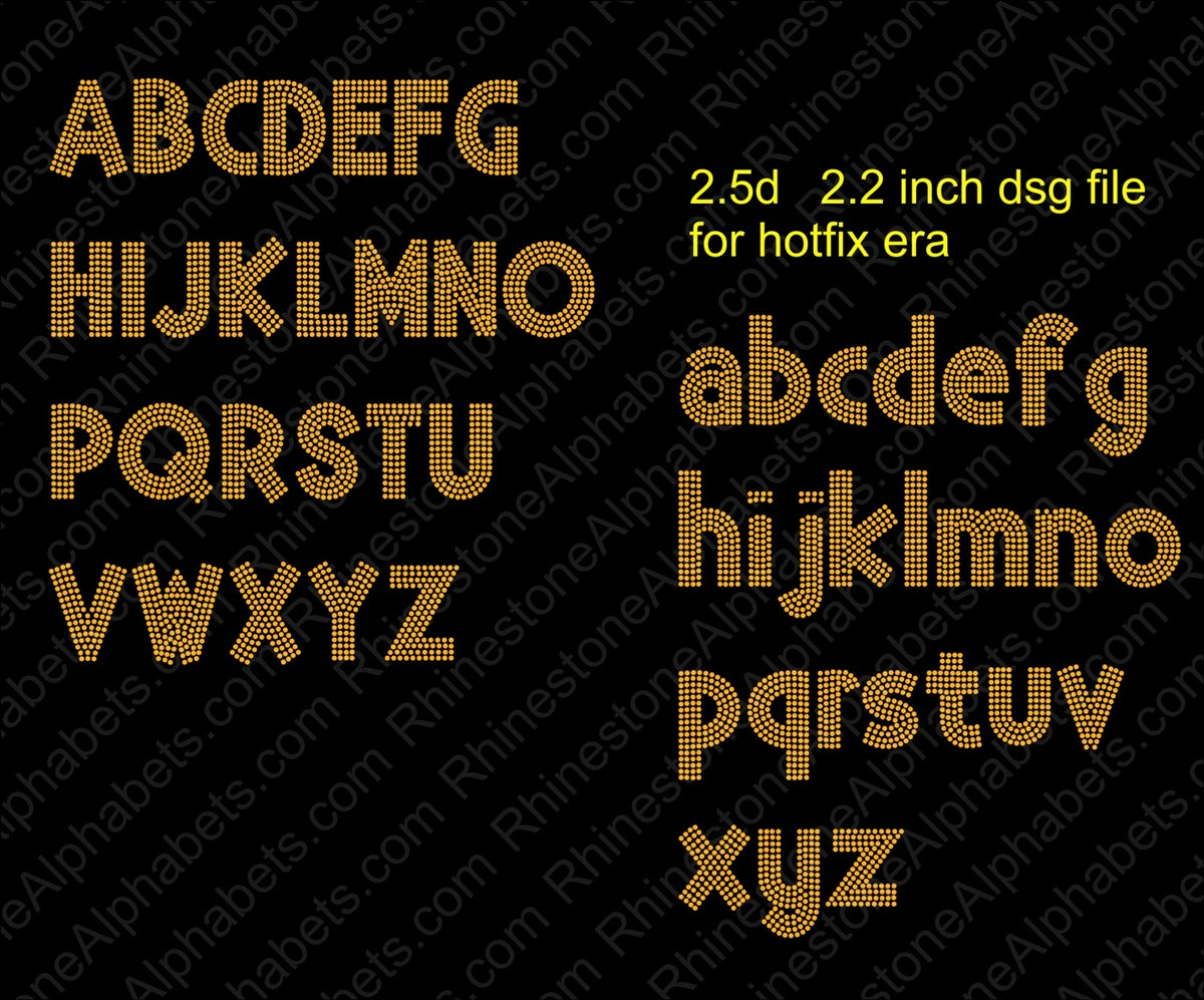 2.5D DSG File! ,TTF Rhinestone Fonts & Rhinestone Designs