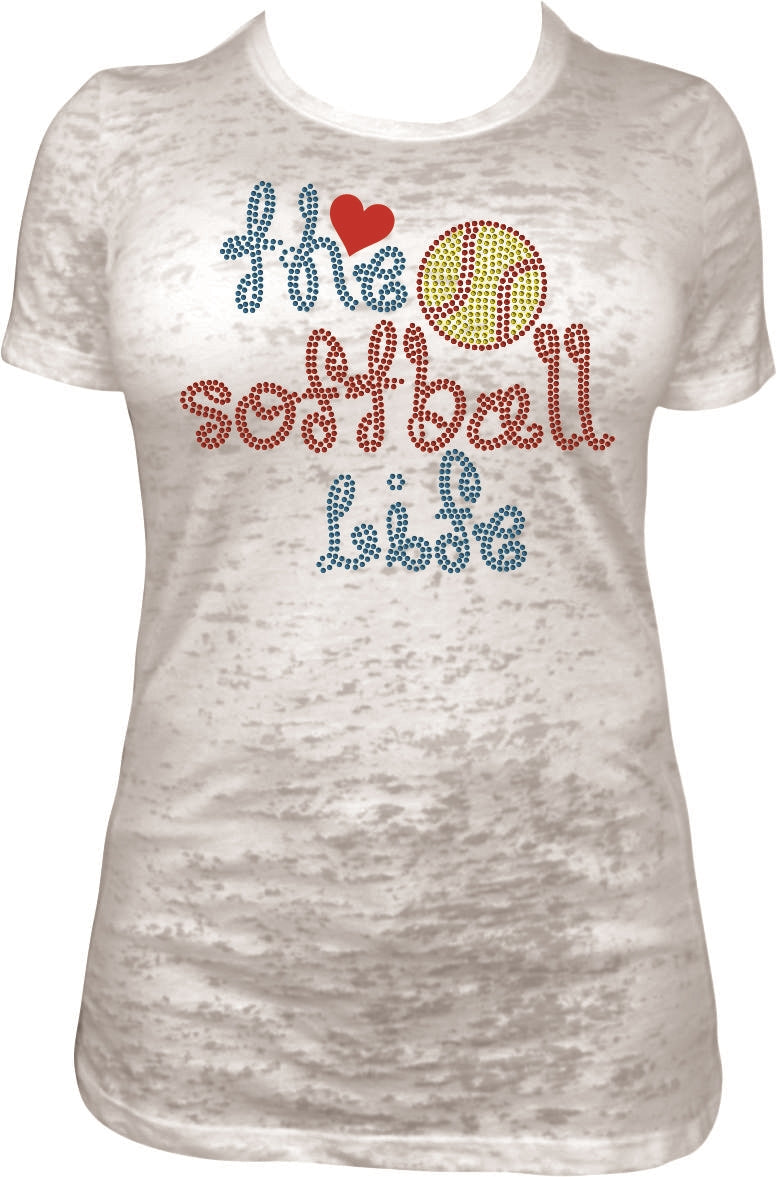 Love the Softball Life ,TTF Rhinestone Fonts & Rhinestone Designs