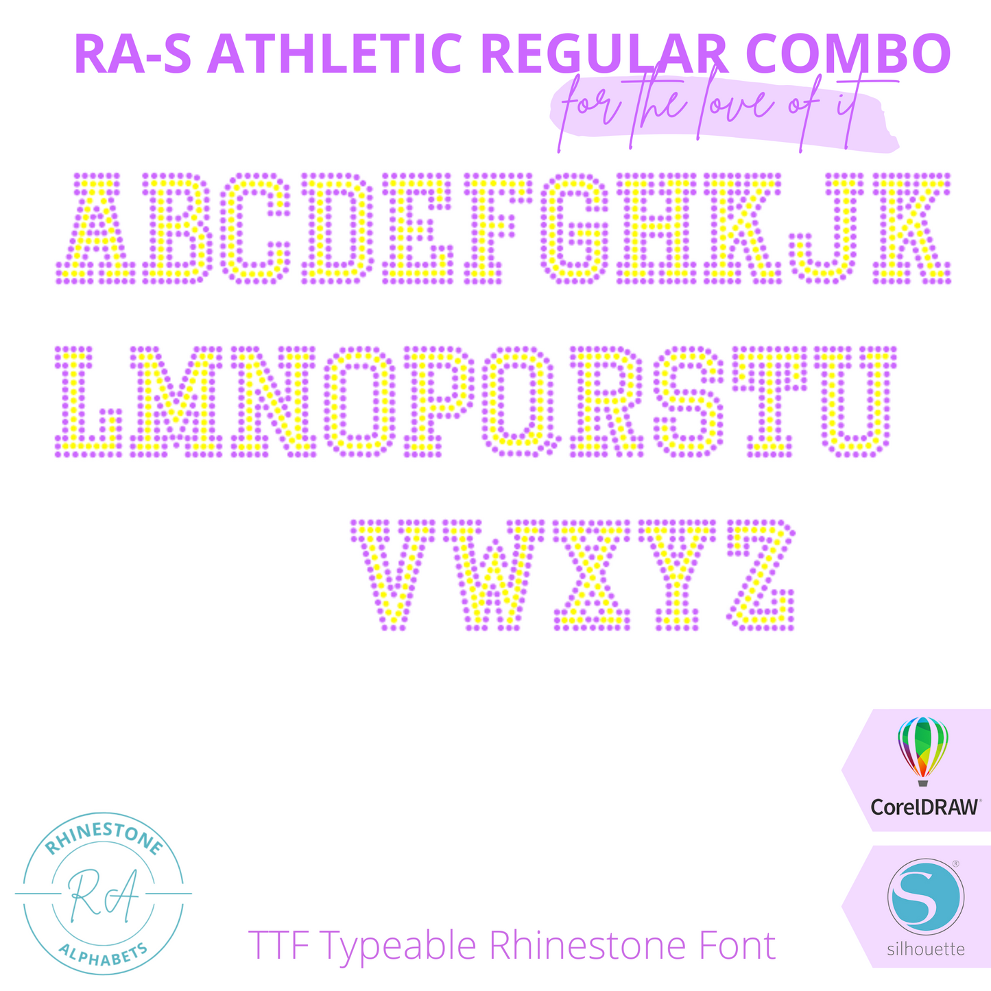 RA-S Athletic Regular Combo - RhinestoneAlphabets