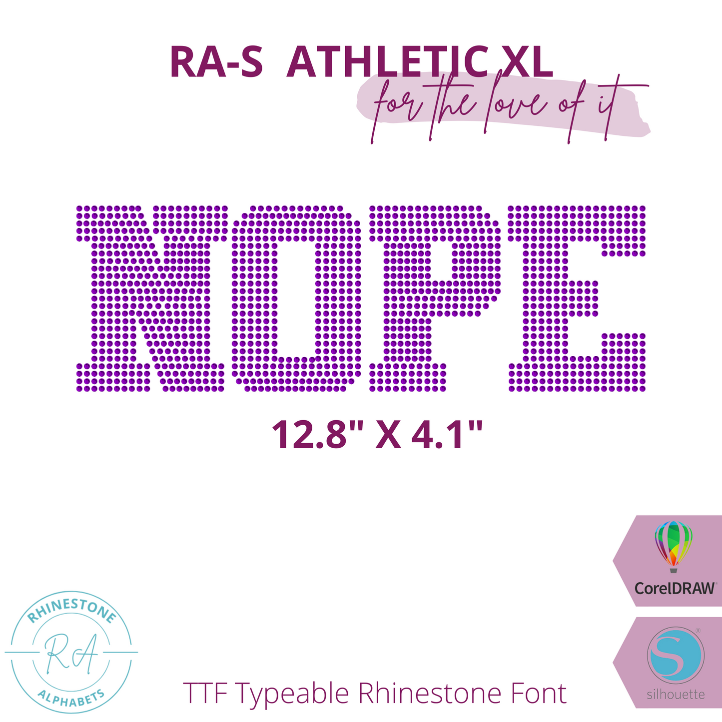 RA-S Athletic XL - RhinestoneAlphabets