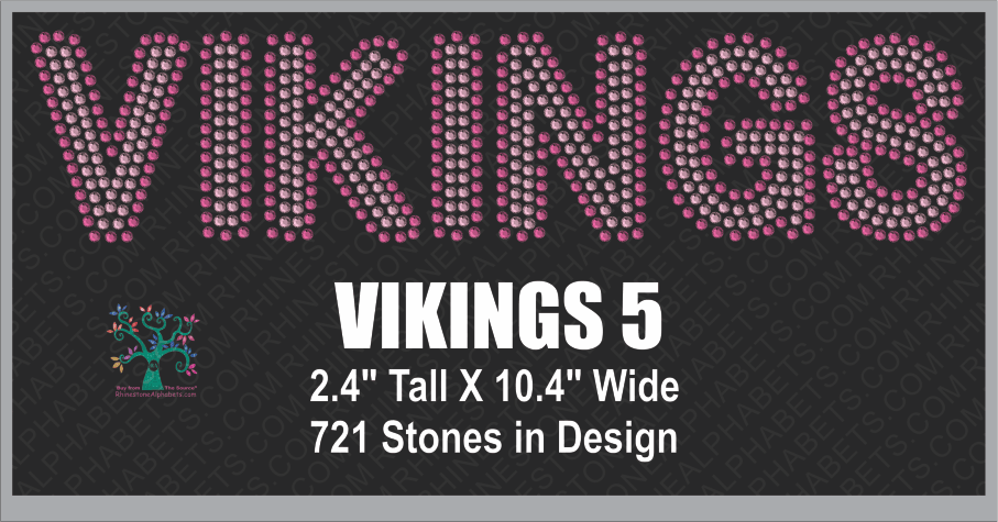 Vikings Word 5 Rhinestone TTF  Alphabets and Rhinestone Designs