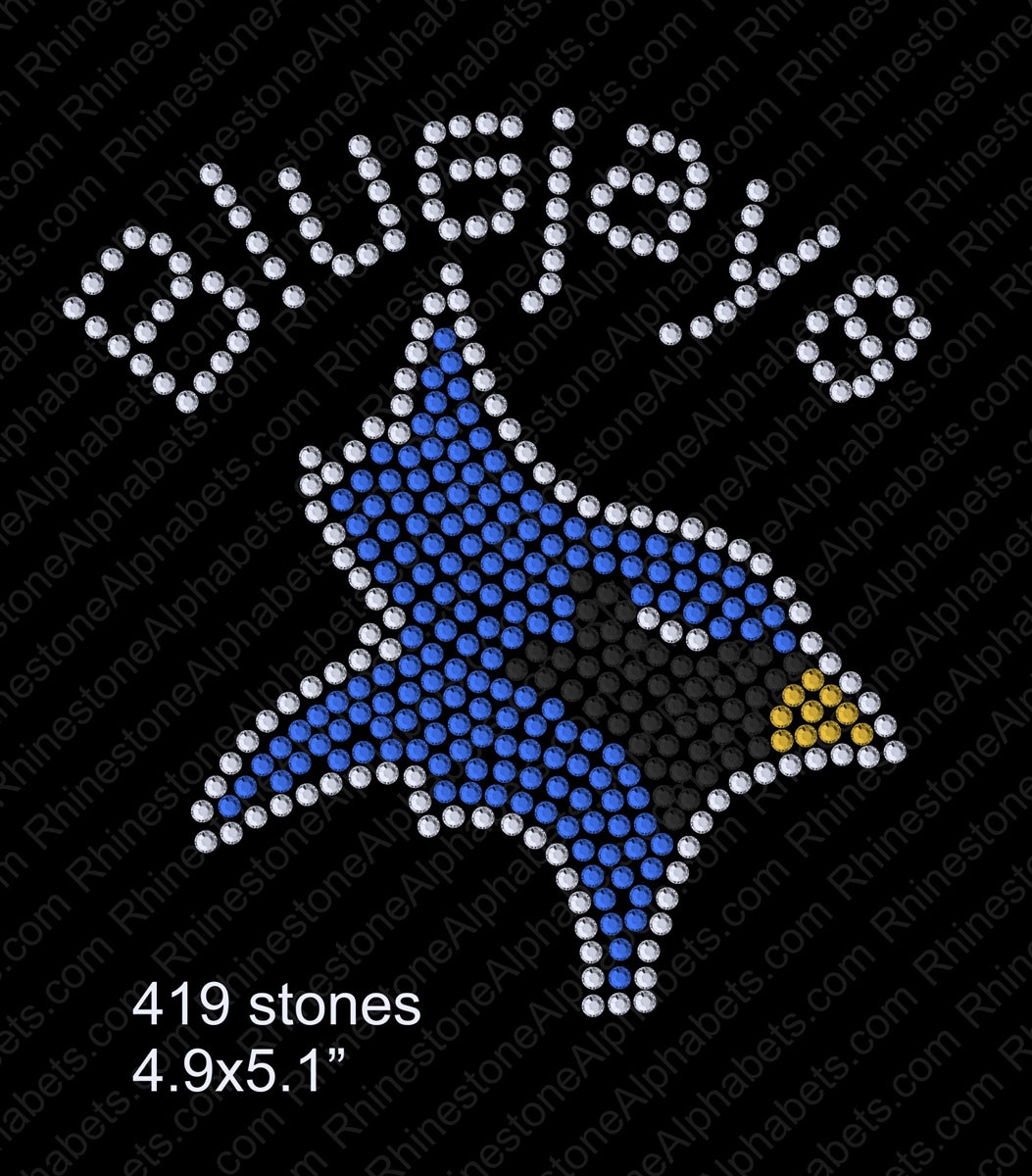 Tiny Bluejay ,TTF Rhinestone Fonts & Rhinestone Designs