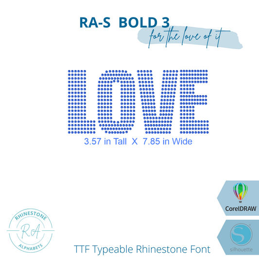 RA-S Bold 3 - RhinestoneAlphabets