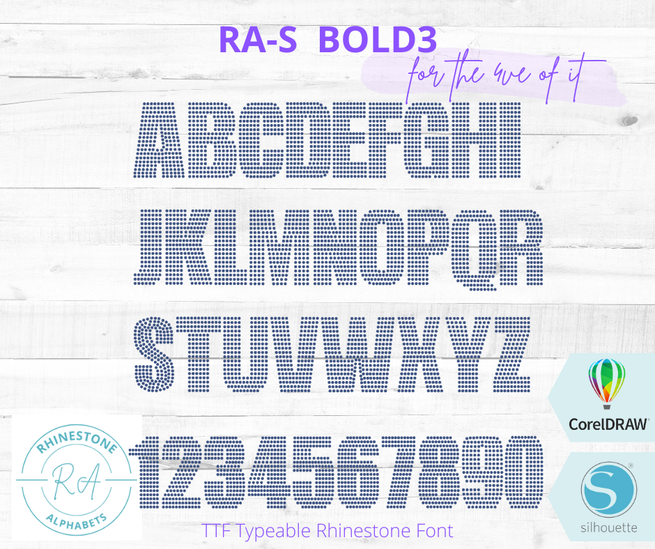 RA-S Bold 3 - RhinestoneAlphabets