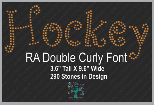 RA DoubleCurlyFont ,TTF Rhinestone Fonts & Rhinestone Designs