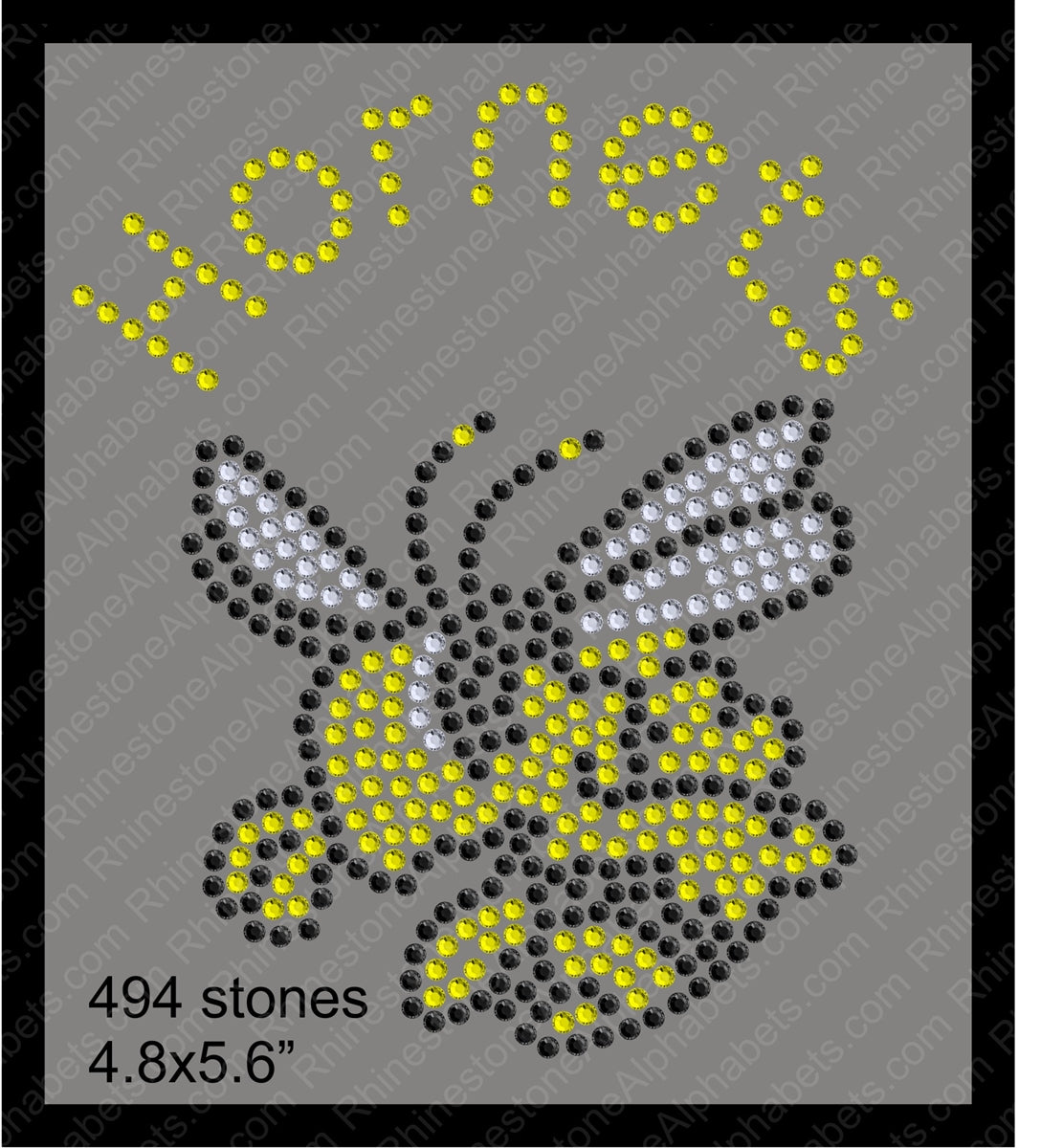 Tiny Hornets ,TTF Rhinestone Fonts & Rhinestone Designs