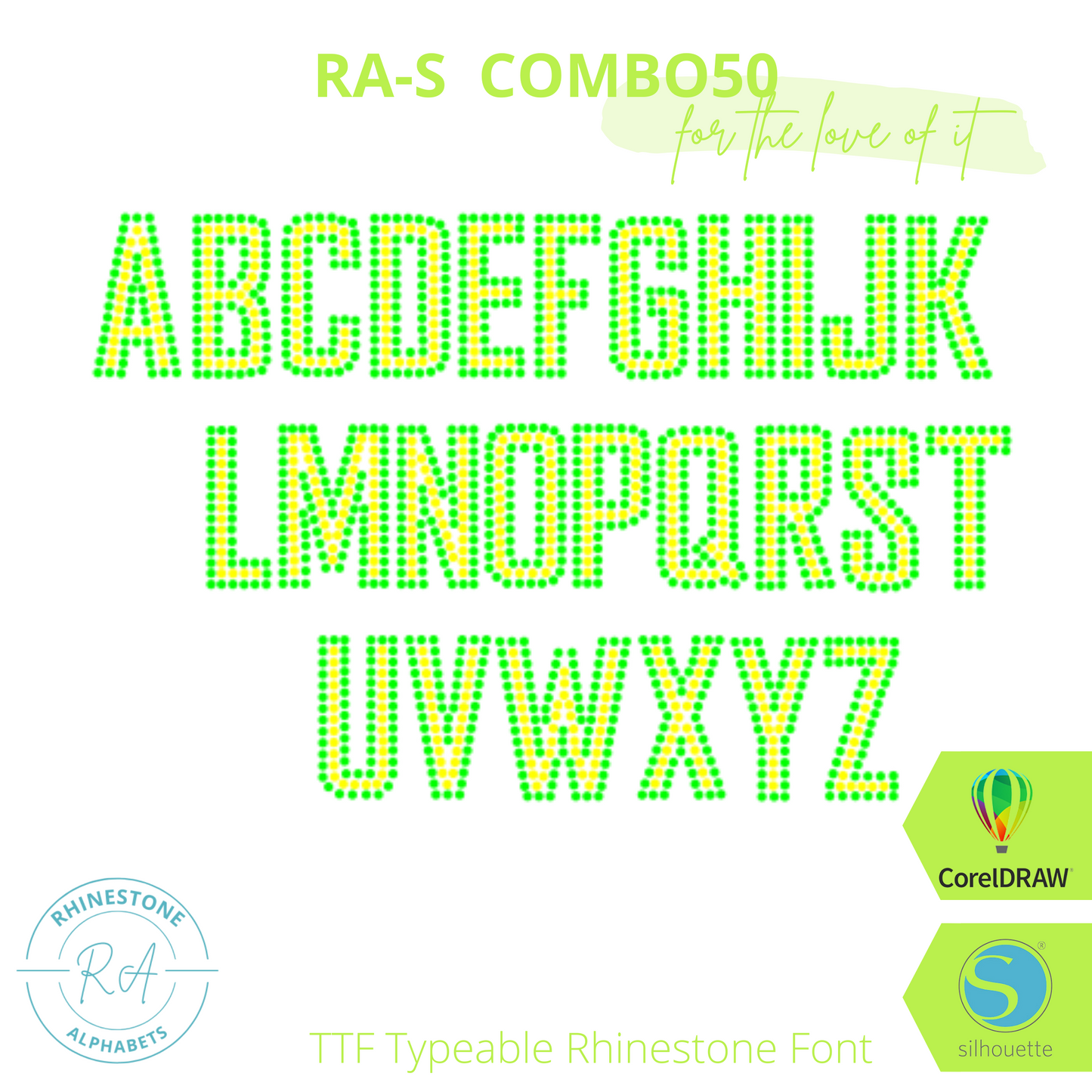 RA-S Combo 50 - RhinestoneAlphabets