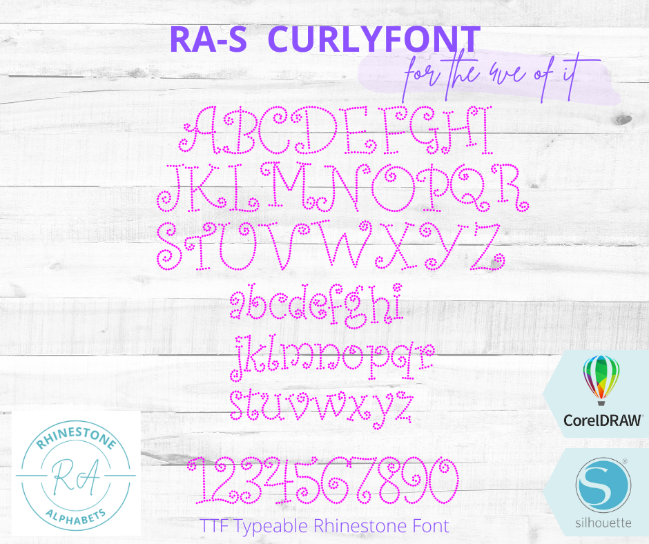 RA-S Curlyfont - RhinestoneAlphabets