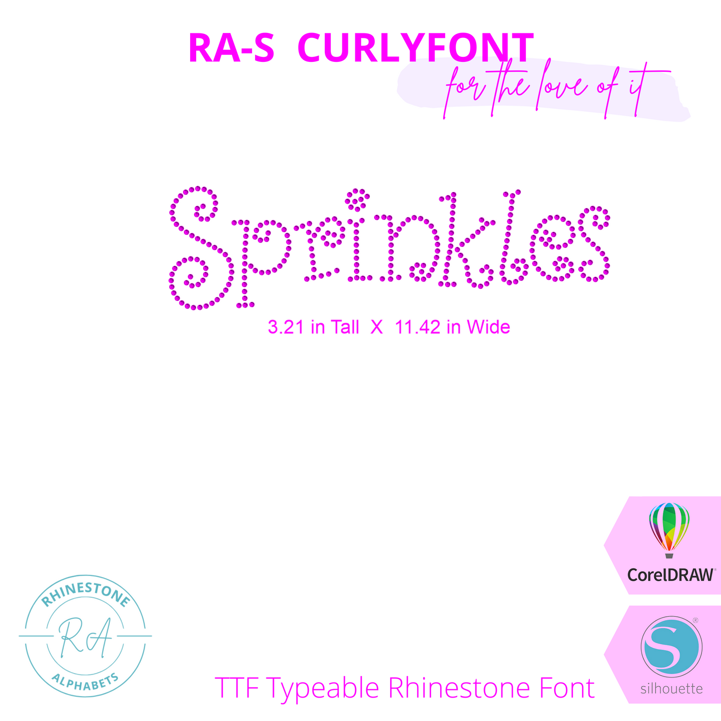 RA-S Curlyfont - RhinestoneAlphabets