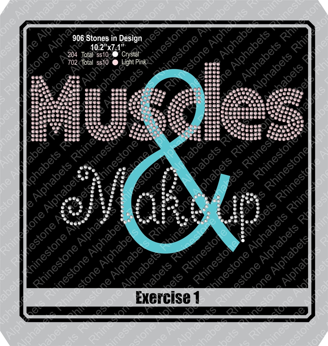 Exercise 1 Muscle and Makeup ,TTF Rhinestone Fonts & Rhinestone Designs