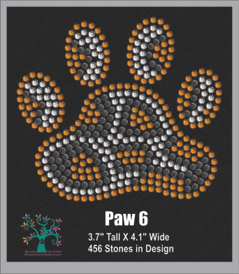 Paw 6 ,TTF Rhinestone Fonts & Rhinestone Designs