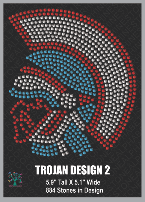 Trojan Design 2 Rhinestone TTF  Alphabets and Rhinestone Designs