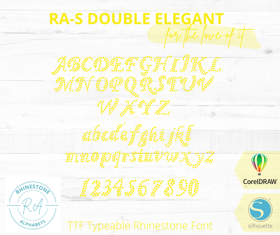 RA-S Double Elegant - RhinestoneAlphabets