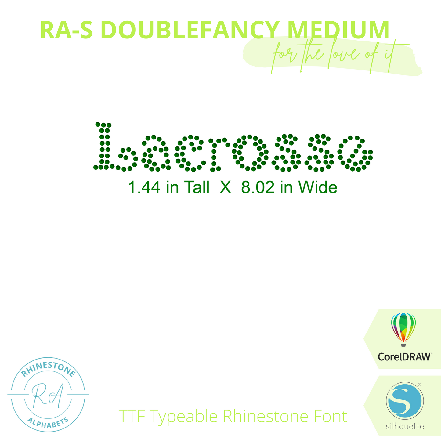 RA-D Double Fancy One Medium - RhinestoneAlphabets