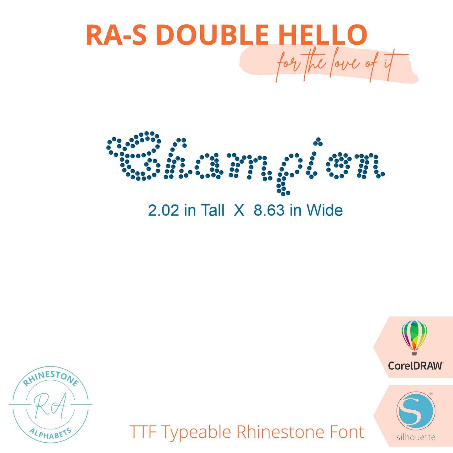 RA-S Double Hello - RhinestoneAlphabets