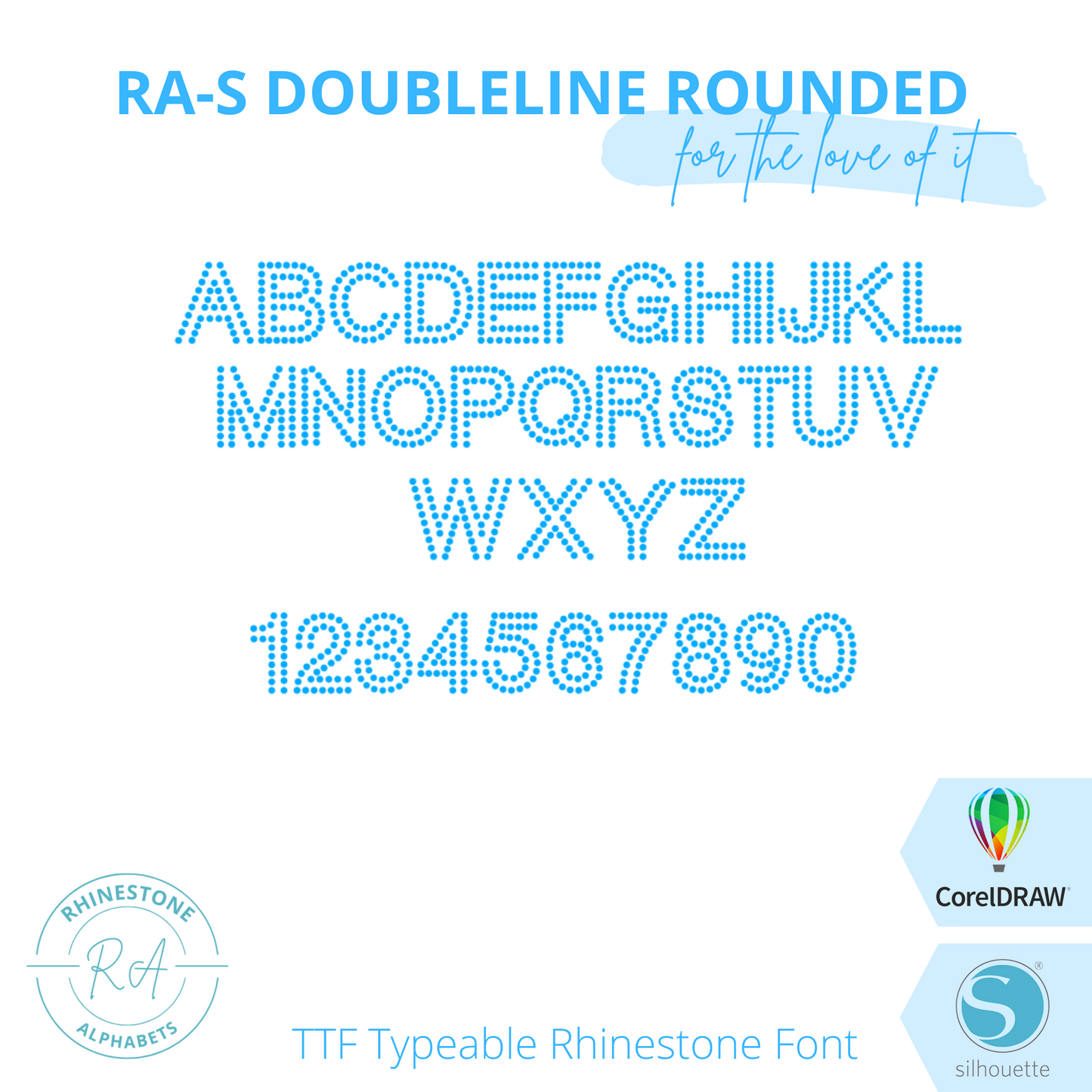 RA-S Doubleline Rounded - RhinestoneAlphabets