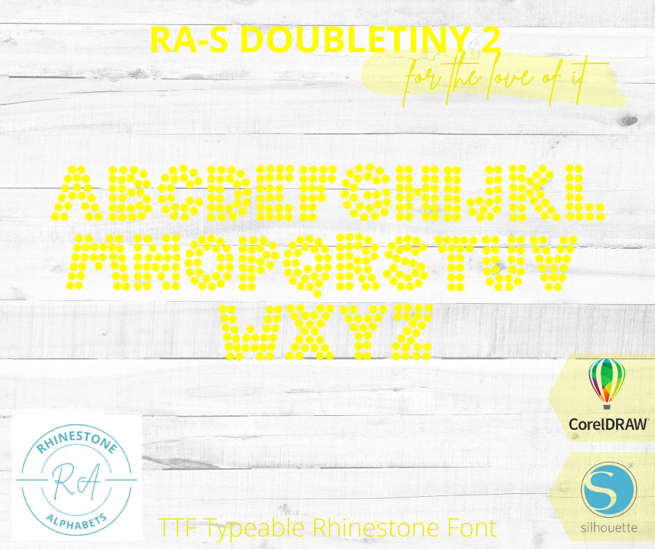 RA-S Double Tiny 2 - RhinestoneAlphabets