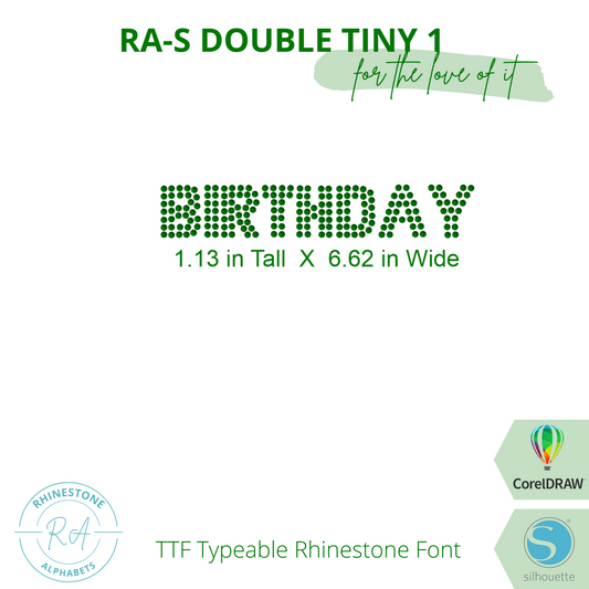 RA-S Double Tiny 1 - RhinestoneAlphabets